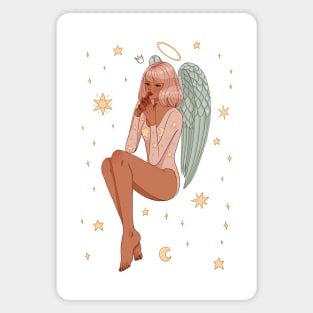 Thinking Angel Magnet